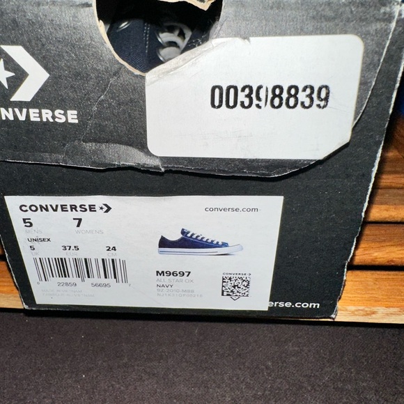 Converse  Navy and White Sneakers - Picture 7 of 7